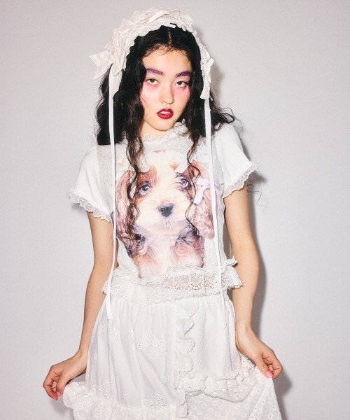 Candy Stripper（キャンディーストリッパー） tシャツ 半袖 DOG PRINT