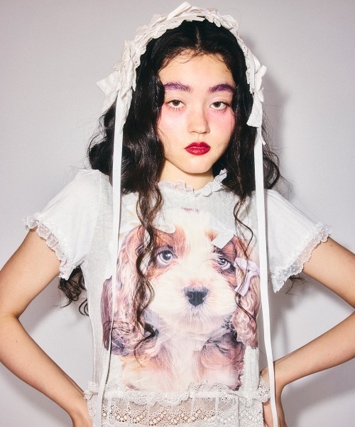 Candy Stripper（キャンディーストリッパー） tシャツ 半袖 DOG PRINT
