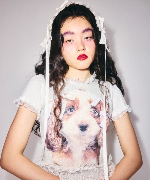 Candy Stripper（キャンディーストリッパー） tシャツ 半袖 DOG PRINT