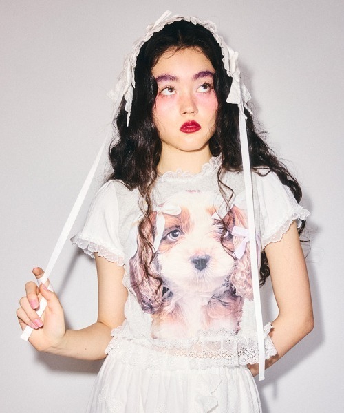 Candy Stripper（キャンディーストリッパー） tシャツ 半袖 DOG PRINT