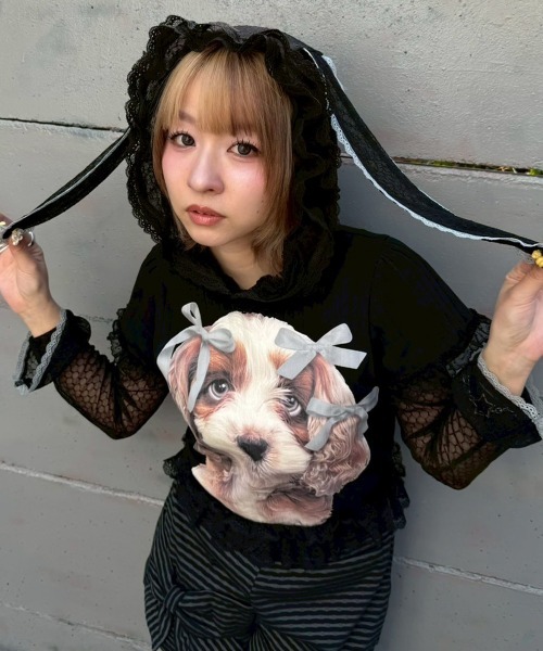 Candy Stripper（キャンディーストリッパー） tシャツ 半袖 DOG PRINT
