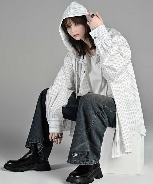 「ADRER」 長袖シャツ X-SMALL ブラウン メンズ_画像6