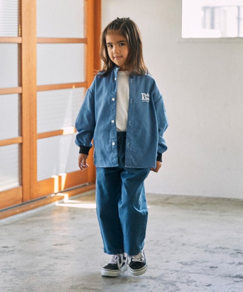 「GENERATOR」 「KIDS」長袖ブラウス L ブルー キッズ_画像3