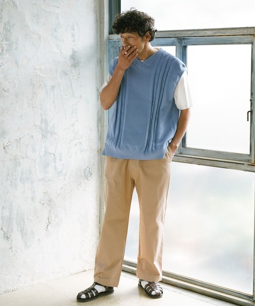 「BAYFLOW」 チノパンツ LARGE ベージュ メンズ_画像2