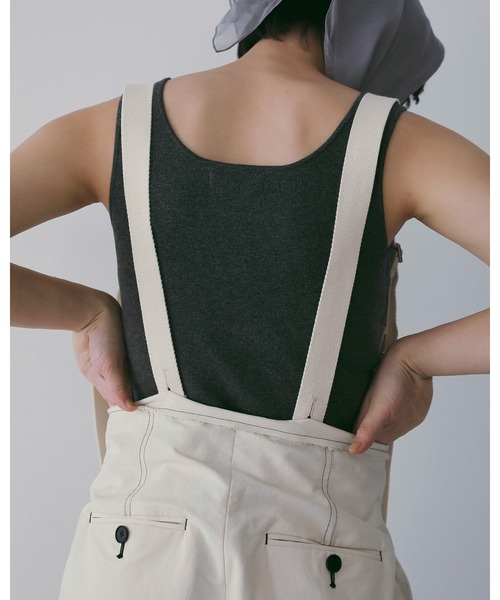サロペット・オーバーオール・オールインワン anuke/Suspenders Wide Pants anuke（アンヌーク） ワイドパンツ パンツ Suspenders Wide Pants