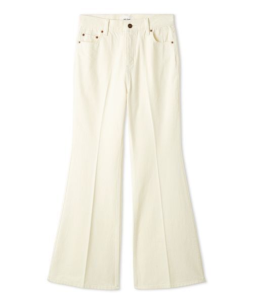 ワイドパンツ ジーンズ デニム デニムパンツ 「MILA PANTS」フレアデニムパンツ レディースの画像