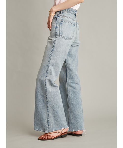 ワイドパンツ ジーンズ デニム デニムパンツ 「MILA PANTS」フレアデニムパンツ レディースの画像