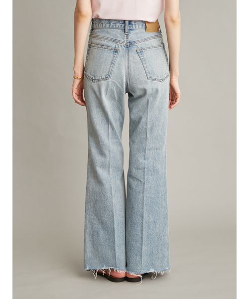 ワイドパンツ ジーンズ デニム デニムパンツ 「MILA PANTS」フレアデニムパンツ レディースの画像