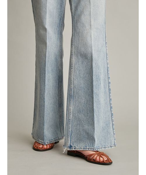 ワイドパンツ ジーンズ デニム デニムパンツ 「MILA PANTS」フレアデニムパンツ レディースの画像