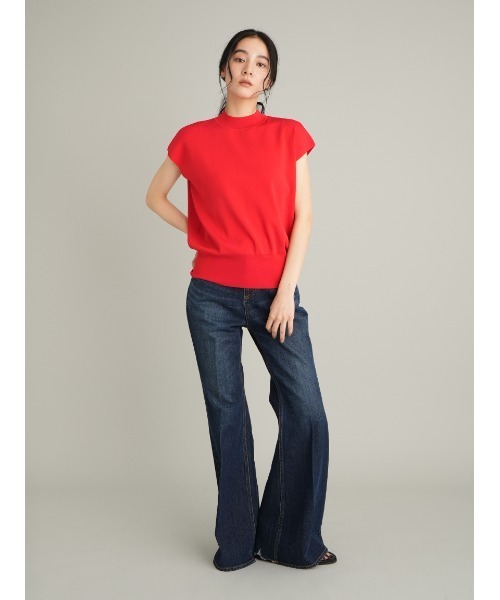 ワイドパンツ ジーンズ デニム デニムパンツ 「MILA PANTS」フレアデニムパンツ レディースの画像