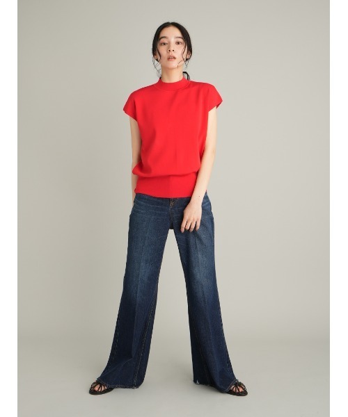 ワイドパンツ ジーンズ デニム デニムパンツ 「MILA PANTS」フレアデニムパンツ レディースの画像