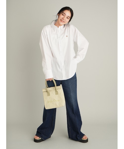 ワイドパンツ ジーンズ デニム デニムパンツ 「MILA PANTS」フレアデニムパンツ レディースの画像