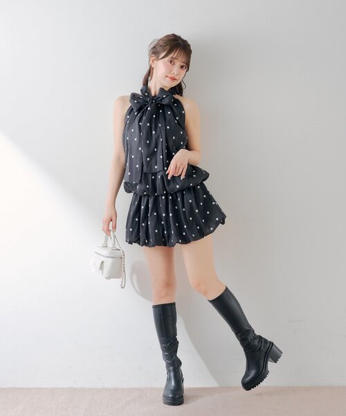 Chico（チコ） ワンピース アメスリバルーンミニワンピース : ZOZOTOWN