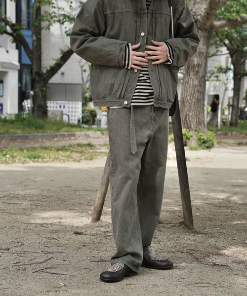 ジーンズ 「YOKO SAKAMOTO」 BELTED TROUSERS メンズ レディースの画像