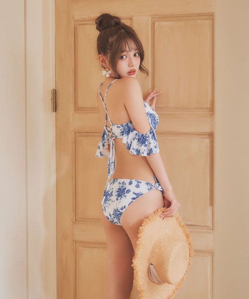 sugar nine 水着 オフショル花柄リゾートビキニ 2点セット「ビキニ