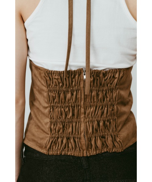 Knuth Marf（クヌースマーフ） suede bustier top レディース
