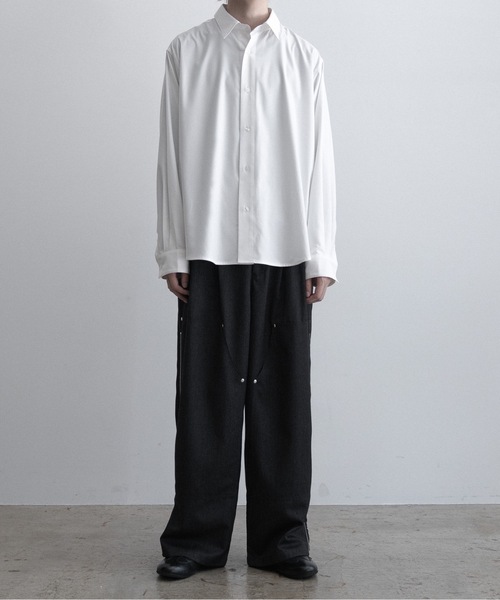 「Casper John」 長袖シャツ MEDIUM サックスブルー メンズ_画像2