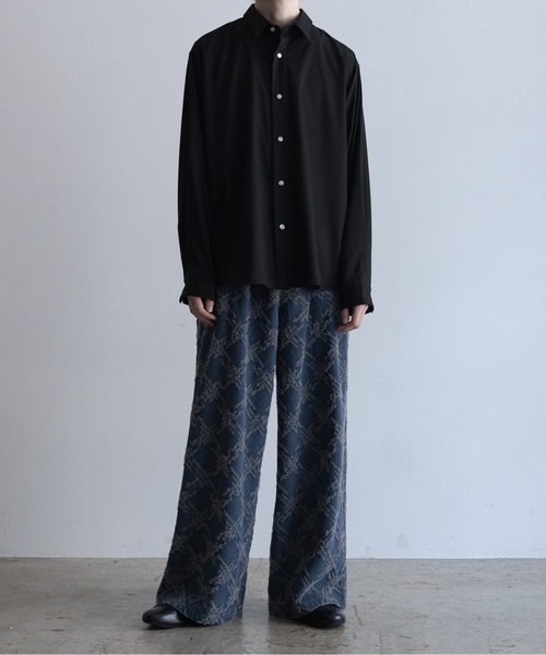 「Casper John」 長袖シャツ MEDIUM サックスブルー メンズ_画像8