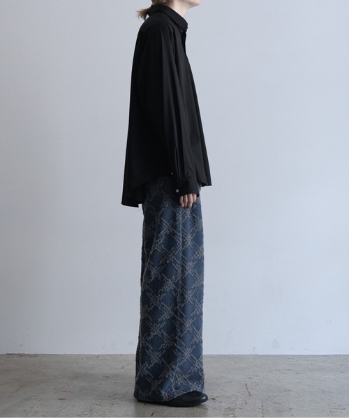 「Casper John」 長袖シャツ MEDIUM サックスブルー メンズ_画像9