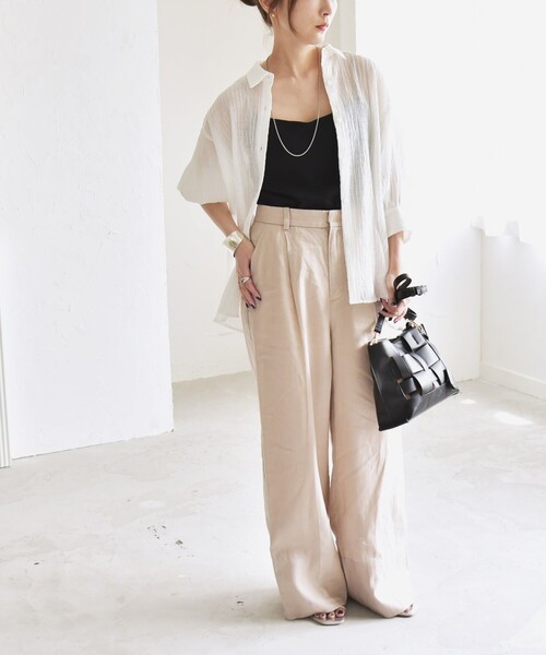 「quaranciel」 長袖シャツ ONE SIZE ホワイト レディース_画像3