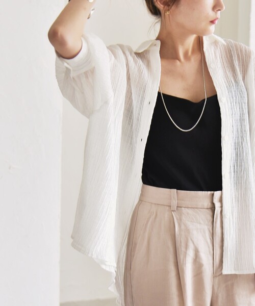 「quaranciel」 長袖シャツ ONE SIZE ホワイト レディース_画像5