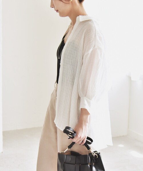 「quaranciel」 長袖シャツ ONE SIZE ホワイト レディース_画像7