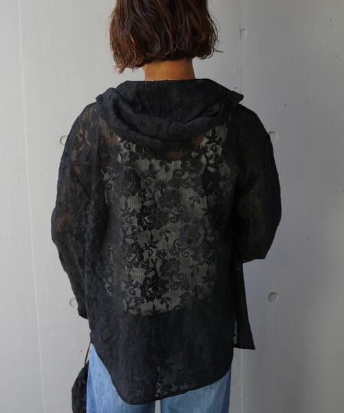 YENN ブラウス シャツ YENN（イエン）PORTABLE LACE HOODIE レディース