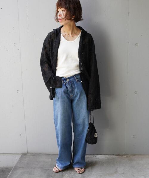 YENN ブラウス シャツ YENN（イエン）PORTABLE LACE HOODIE レディース
