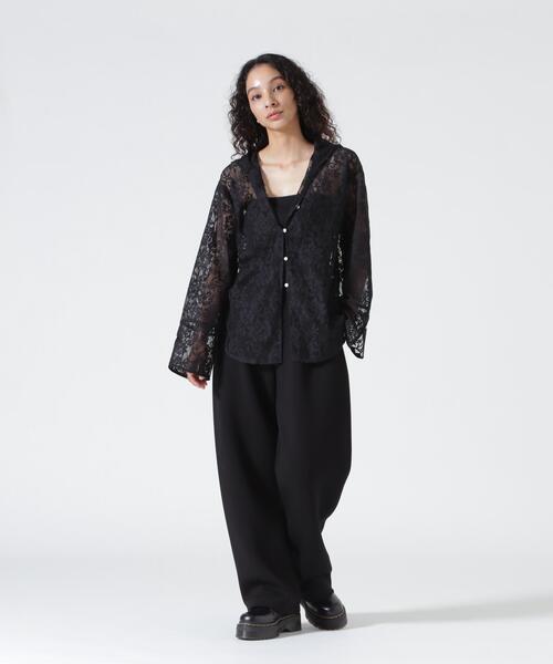 YENN ブラウス シャツ YENN（イエン）PORTABLE LACE HOODIE レディース