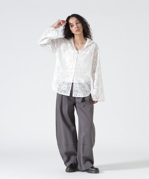 YENN ブラウス シャツ YENN（イエン）PORTABLE LACE HOODIE レディース