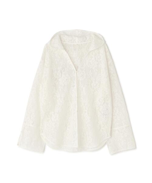 YENN ブラウス シャツ YENN（イエン）PORTABLE LACE HOODIE レディース