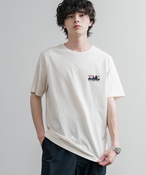 パタゴニア '73 スカイライン オーガニック Tシャツ ブラック ホワイト patagonia（パタゴニア） tシャツ M'S '73 SKYLINE T SHIRT