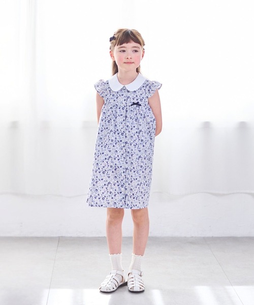 「CHOPIN」 「KIDS」ノースリーブワンピース 140cm ネイビー キッズ_画像5