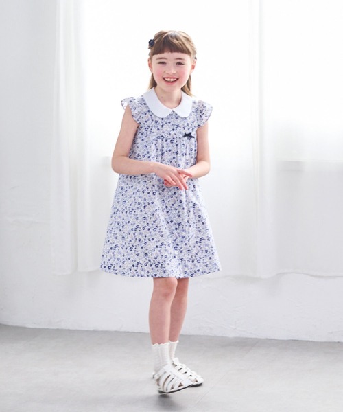 「CHOPIN」 「KIDS」ノースリーブワンピース 140cm ネイビー キッズ_画像6