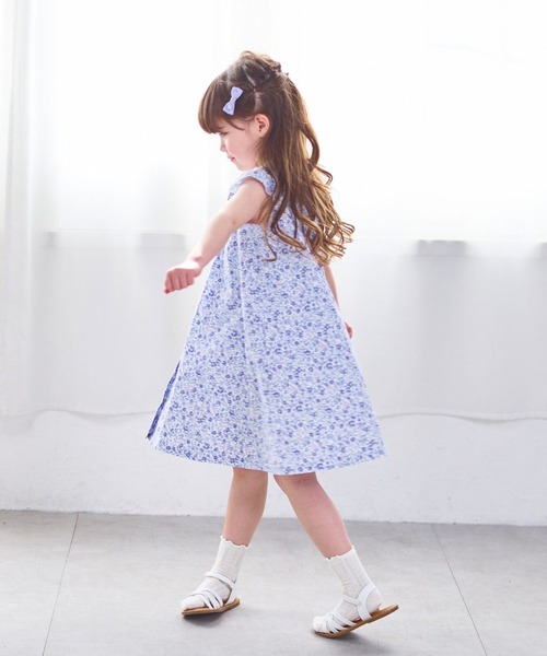 「CHOPIN」 「KIDS」ノースリーブワンピース 140cm ネイビー キッズ_画像9