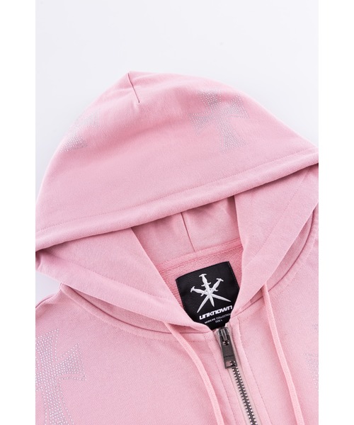 UNKNOWN LONDON（アンノウンロンドン） パーカー ジップフーディ｜Pink