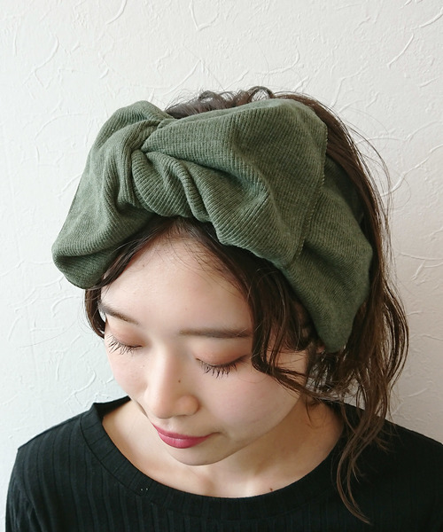 Three Four Time（スリーフォータイム） ヘアバンド リブカットソーBIG