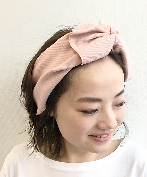 Three Four Time（スリーフォータイム） ヘアバンド リブカットソーBIG