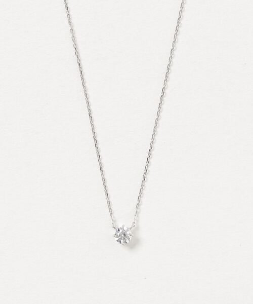 ネックレス K10ホワイトゴールドネックレス レディースの画像