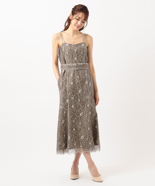 ワンピース 【WEB限定】【TOCCA LAVENDER】Floral Lace Camidress