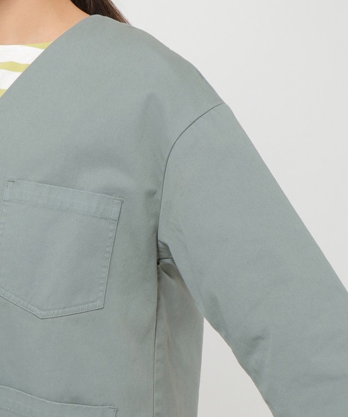 BURBERRY BLUE LABEL MA-1 ノーカラーブルゾン ショート丈 BARDAZZI ダブルニットジャカード スタンドカラージャケット