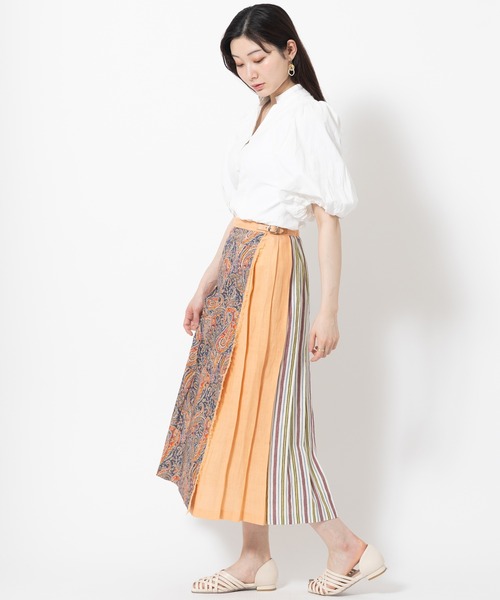 【新品別注】O'NEIL of DUBLIN×LIBERTY リネンスカート 別注 O'Neil of Dublin × リバティ コラボレーション リネン