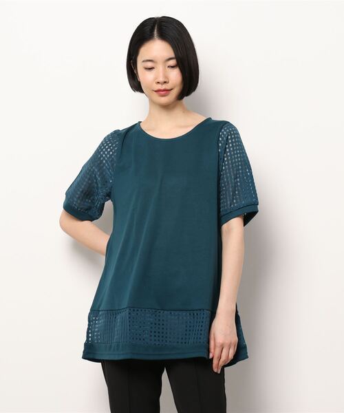 チュニック ヒンヤリ冷感シアーチェック切替チュニック|ZOZOTOWN |15