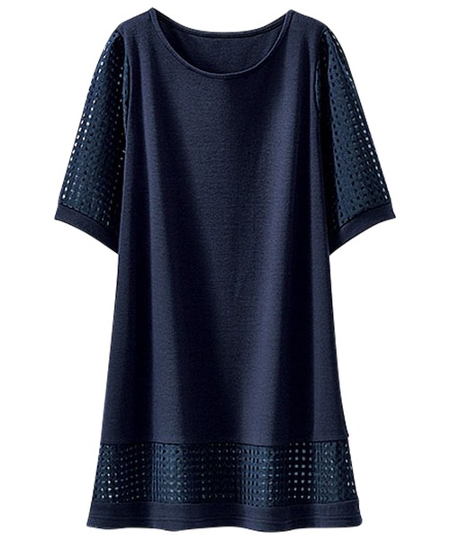 チュニック ヒンヤリ冷感シアーチェック切替チュニック|ZOZOTOWN |06