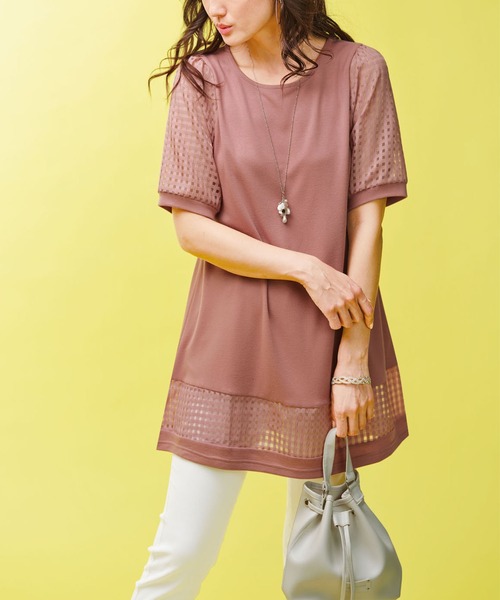 チュニック ヒンヤリ冷感シアーチェック切替チュニック|ZOZOTOWN |10