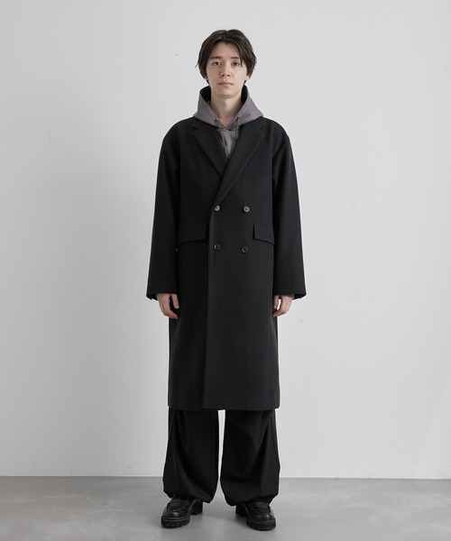 dude9 puerhomme ダブルブレストチェスターコート 赤 dior