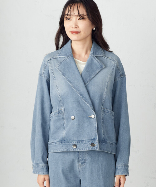 美品⭐︎plageデニムジャケット Gジャン セール】 【洗える】オータムストレッチデニム ジャケット （G