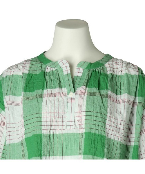 ルームウェア パジャマ キッドブルー -23シャーリングチェック -5分袖パジャマ -KNUK449 -kidblue キッドブルー 23シャーリングチェック 5分袖パジャマ KNUK449 KID