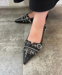 極美品ジェフリーキャンベル パンプス バレエシューズ37 Jeffrey Campbell バレエシューズ パンプス リボンデザイン