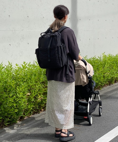 SOLPRESA カーキ マザーズバッグ 洗濯機洗い可能】ママスタッフと作った 洗える 軽量＆大容量
